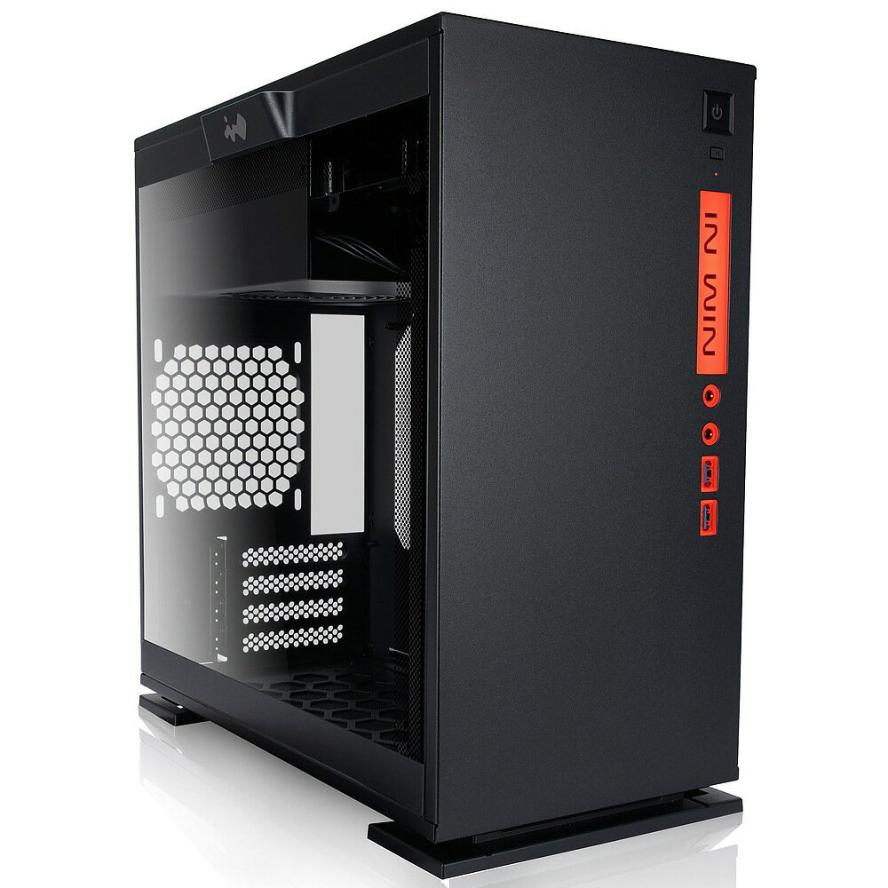 INWIN インウィン ミニタワー PCケース 301シリーズ ブラック [強化ガラス仕様 IW-CF07B 301-Black]