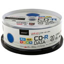 磁気研究所 【TYコードシリーズ】HIDISC CD-Rデータ用 48倍速 700MB写真画質光沢ホワイトワイドプリンタブルウォーターシールドスピンドルケース 20枚 TYCR80YPW20SP TYCR80YPW20SP