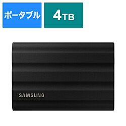 SAMSUNG(サムスン) MU-PE4T0S-IT 外付けSSD USB-C＋USB-A接続 Portable SSD T7 Shield(Android/Mac/Win) ブラック ［4TB /ポータブル型］ MUPE4T0SIT