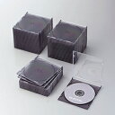 ELECOM(エレコム) CD/DVD/Blu-ray対応収納スリムケース (1枚収納×50セット・クリアブラック) CCD-JSCS50CBK CCDJSCS50CBK