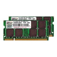 【トランセンド】SO DIMM(ノートPC用) DDR2-667 PC2-5300 2GBx2枚JM667QSU-4GK