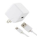 【オーム電機 OHM】オーム電機 OHM AudioComm AC充電器+ライトニングケーブル 2.4A 1m ホワイト 01-7047 MIP-AC1024S-W