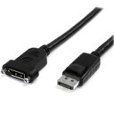 【スターテックドットコム StarTech.com】スターテック ZU2018F 91cm 20ピンDisplayPort延長ケーブル パネルマウント型 ディスプレイポート 20pin オス メス