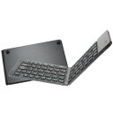 【パイナップル】スマホ/タブレット用 ワイヤレスBluetooth 折りたたみキーボード ブラック