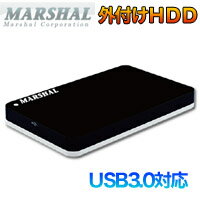 【MARSHAL】外付2.5インチ USB3.0対応 500GBHDD MAL2500EX3/BK-F
