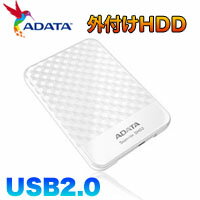 【A-DATA】ポータブルHDD 500GB ASH02-500GU-CWH(ホワイト)