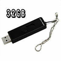 【SuperTalent】【USBメモリー 32GB】STU32TSP-K【スライド型 ブラック】【メール便対象商品】