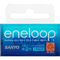 【サンヨー(SANYO)・(新ニッケル水素電池)】 エネループ(eneloop・単2電池1本) HR-2UTG-1BP