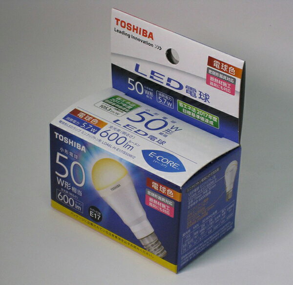 東芝 LED電球(ミニクリプトン形・口金E17・小形電球50W形相当)　　LDA6L-H-…...:akihabara-max:10000001
