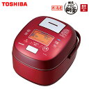 東芝 5.5合炊き 真空圧力IHジャー炊飯器 新潟産 鍛造かまど銅釜 釜底厚5mm RC-10VSK-R グランレッド 【送料無料】【KK9N0D18P】