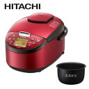 日立 5.5合炊き 炊飯器 圧力IH炊飯ジャー 黒厚鉄釜 RZ-YG10M-R レッド 【送料無料】【KK9N0D18P】