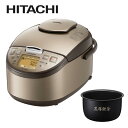 【即納】 日立 5.5合炊き 炊飯器 圧力IH炊飯ジャー 黒厚鉄釜 RZ-YG10M-T ライトブラウン 【送料無料】【KK9N0D18P】