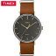 タイメックス 腕時計 41mm ウィークエンダーフェアフィールド TW2P97900 ブラック×ブラウン レザー TIMEX【送料無料】【KK9N0D18P】