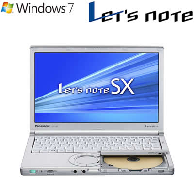 パナソニック ノートパソコン レッツノート SX1 12.1型 CF-SX1GEADR シルバー 2012年春モデル【送料無料】ボーナス一括可！代引き＆送料全国無料！