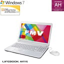 富士通 ノートパソコン FMV LIFEBOOK ライフブック AH AH77/G 15.6型 FMVA77GW アーバンホワイト 2012年春モデル【送料無料】【Aug08P3】