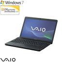 ソニー ノートパソコン バイオ Eシリーズ VPCEH39FJ/B ブラック 15.5型ワイド VAIO VPCEH39FJ-B 2012年春モデル【送料無料】