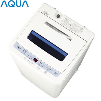 アクア 全自動洗濯機 AQUA AQW-S60A-W ホワイト 洗濯・脱水6.0kg【送料無料】
