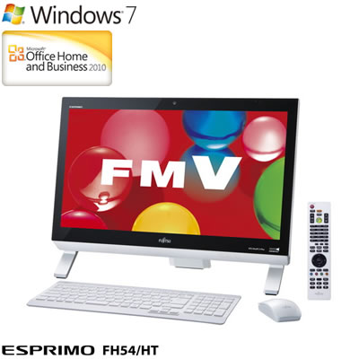 富士通 デスクトップパソコン FMV ESPRIMO FH FH54/HT 21.5型 FMVF54HTW スノーホワイト 2012年夏モデル【送料無料】【Aug08P3】