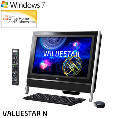 NEC デスクトップパソコン VALUESTAR N VN370/HS 20型 PC-VN370HS6B ファインブラック 2012年夏モデル【送料無料】
