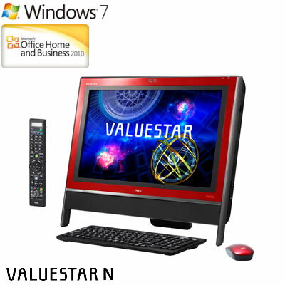 NEC デスクトップパソコン VALUESTAR N VN370/HS 20型 PC-VN370HS6R クランベリーレッド 2012年夏モデル【送料無料】【マラソン201207_家電】代引き手数料無料！全商品全国送料無料／ボーナス一括払い可能