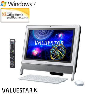 NEC デスクトップパソコン VALUESTAR N VN370/HS 20型 PC-VN370HS6W ファインホワイト 2012年夏モデル【送料無料】