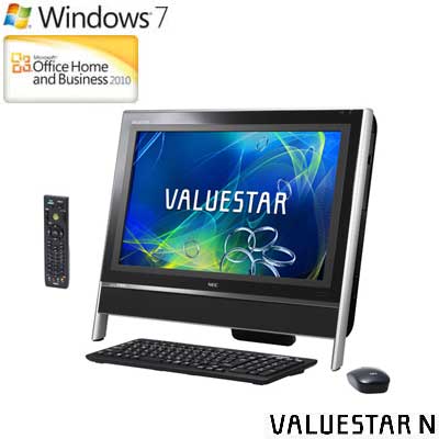 NEC デスクトップパソコン VALUESTAR N VN470/GS 20型 PC-VN470GS6B ファインブラック 2012年春モデル【送料無料】