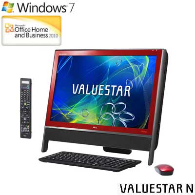 NEC デスクトップパソコン VALUESTAR N VN770/GS 21.5型 PC-VN770GS6R クランベリーレッド 2012年春モデル【送料無料】【Aug08P3】ボーナス一括可！代引き＆送料全国無料！