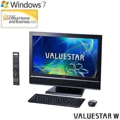 NEC デスクトップパソコン VALUESTAR W VW770/GS6 23型 PC-VW770GS6B ファインブラック 2012年春モデル【送料無料】【Aug08P3】