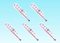 ミニ地温計(5本入り)サーモ240