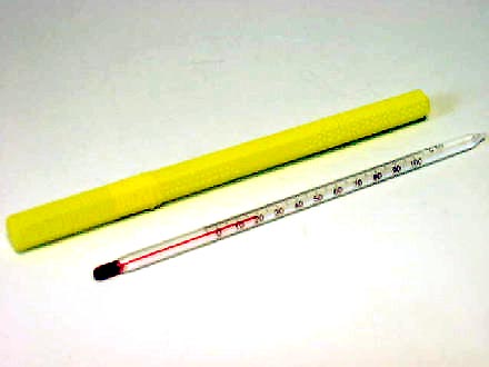 棒温度計:パン・ケーキ作り用ガラス棒温度計サーモ800（0〜100℃：18cm）【郵送可￥250】多用途に使えるシンプルなガラス棒温度計！