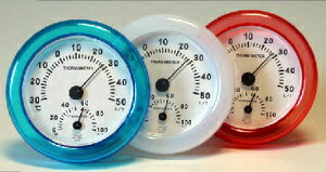円形クリア温・湿度計（卓上・壁掛）CR-108【郵送可￥250】シンプルな丸型温湿度計！