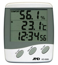 快適度も表示する最新のデジタル温・湿度計AD-5680
