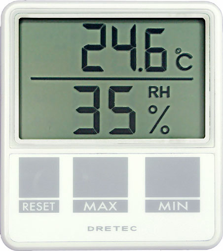 温湿度計：デジタル温度計湿度計（壁掛・卓上）O-214【郵送可￥250】