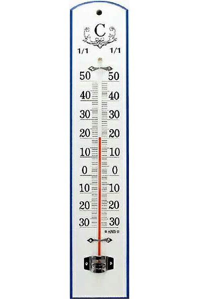 寒暖計：30cm木製温度計（壁掛）HD-30【郵送可￥250】