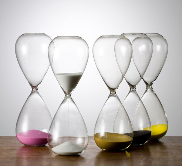 砂時計：シンプルな30分 ガラス砂時計【全5色】【20dw08】