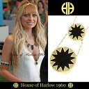 『送料無料』ニコール・リッチープロデュースHouse of Harlow 1960【ハウスオブハーロウ1960】by Nicole Richie ブラックレザーゴールドネックレス Black Leather Double Sunburst Station NecklaceKITSON取扱いブランド セレブ愛用 雑誌掲載【10P04Sep09】