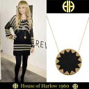 SALEニコールプロデュースHouse of Harlow 1960Black Leather Large Starburst Pendantブラックレザー ラージ　サンバースト KITSON(キットソン) 雑誌掲載 メール便送料無料40％OFFGISEL・JJなど雑誌掲載！House of Harlow ハウスオブハーロウ雑誌掲載 円高還元