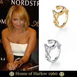 【メール便OK】ニコール・リッチープロデュースHouse of Harlow 1960【ハウスオブハーロウ1960】horseshoe stack ringホースシュー スタック リング蹄鉄リング/馬蹄指輪 セレブ愛用【RCPmara1207】【マラソン201207_ファッション】【楽ギフ_包装】