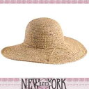 『送料無料』梨花さん愛用ブランド麦わら帽子/ストローハットRaffia Floppy紫外線対策 New York Hat 雑誌掲載レビューを書いてメール便送料無料1点のみメール便可能梨花さん愛用NEW YORK HAT ニューヨークハット