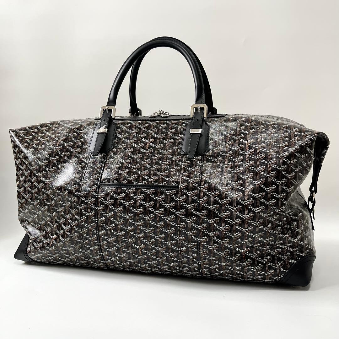 GOYARD　ゴヤール　ボウリング55　ボストンバッグ　ゴヤールディンキャンバス　レザー　ブラック　イエロー　【中古】