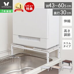 [400円クーポン配布中]【1年保証＆当店限定特典付】スリム 伸縮 <strong>食洗機</strong>ラック 棚 シンクに渡せる <strong>食洗機</strong>台 <strong>食洗機</strong>置き 台 おしゃれ スリム 北欧 シンクサイド シンク上 <strong>工事不要</strong> 食洗器 キッチン 木目柄 ホワイト エコー Echo