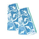 クールタオル 冷却タオル 接触冷感 クールマフラー 冷たいタオル 濡らさなくても冷たい イルカ ブルー 16cm×90cm 2枚 ( 冷感 冷却 夏 熱中対策 ひんやり ふわふわ 日本製 泉州 タオル )