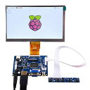 GeeekPi Raspberry Pi 7インチ1024x600 HDMIスクリーンLCDディスプレイ、Raspberry Pi用ドライバーボードモニター4B 3B + 3B