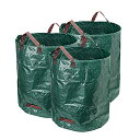 Hyindoor ガーデンバッグ ガーデンバケツ 120L 収穫袋 収穫バッグ 収草袋 自立式 折り畳み お庭の清掃 ごみ落ち葉の処理用 園芸 収納専用バッグ 3pcs