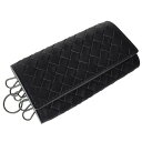 【スマホエントリーでP10倍 9/23 9:59まで】ボッテガヴェネタ BOTTEGA VENETA キーケース イントレチャート ネロ×ニューライトグレー 324080 VBD51 8885