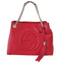 【スマホエントリーでP10倍 8/25 9:59まで】グッチ GUCCI バッグ ショルダーバッグ レディース SOHO チェーンストラップ レッド A4サイズ 収納可能 308982 A7M0G 6523