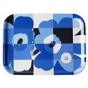 マリメッコ Marimekko トレイ お盆 Ruutu Unikko ルートゥ ウニッコ ホワイト×ブルー 68437 501
