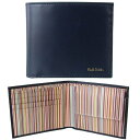 ポールスミス Paul Smith 財布 二つ折り財布 メンズ ブラック マルチカラー ATXC 4833 W761 47 Made in ITALY