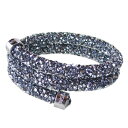 【マラソンタイムセール対象】スワロフスキー SWAROVSKI バングル ブレスレット Crystaldust Double Sサイズ クリスタルダスト ダブル グレー クリスタル 5255898