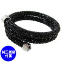 【マラソンタイムセール対象】スワロフスキー SWAROVSKI バングル ブレスレット Crystaldust Double Sサイズ クリスタルダスト ダブル ブラック クリスタル 5255910